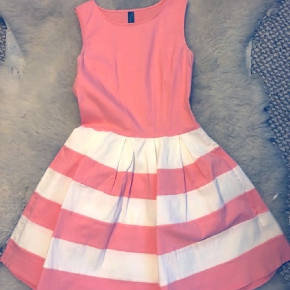Pink & White Mini Dress